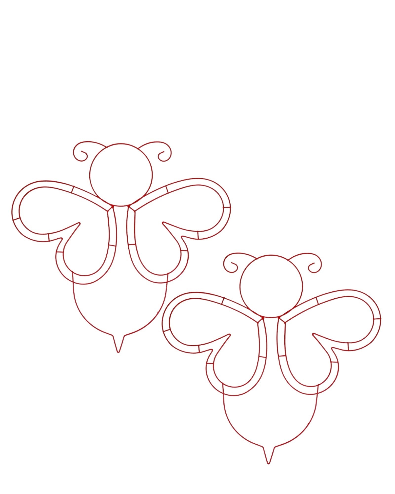 Bumble Bee Wire Wreath Form, 14x0.39x14 in. (2 Wreaths)