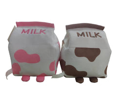 Stuffed Plush Cow Bundle of 2; Chocolate Milk & Strawberry Milk