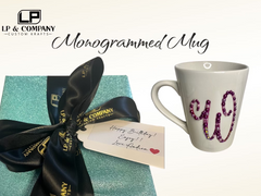 Initial Pearl Bling Mug