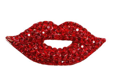 Sparkly Red Lips Blinged Champagne Flutes (2)