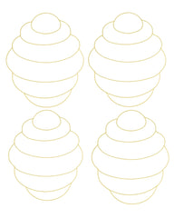 Metal Beehive Wire Wreath Form, 11.875x15.35 in. (4 wreaths)