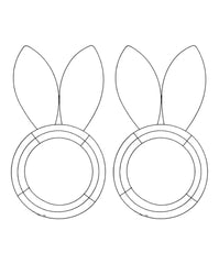Bunny Shaped Metal Wreath Forms, 17.375x9.5 in. (2 Wreaths)