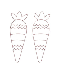 Carrot Shaped Wired Metal Wreath Frames, 19.680 in. (2 Wreaths)