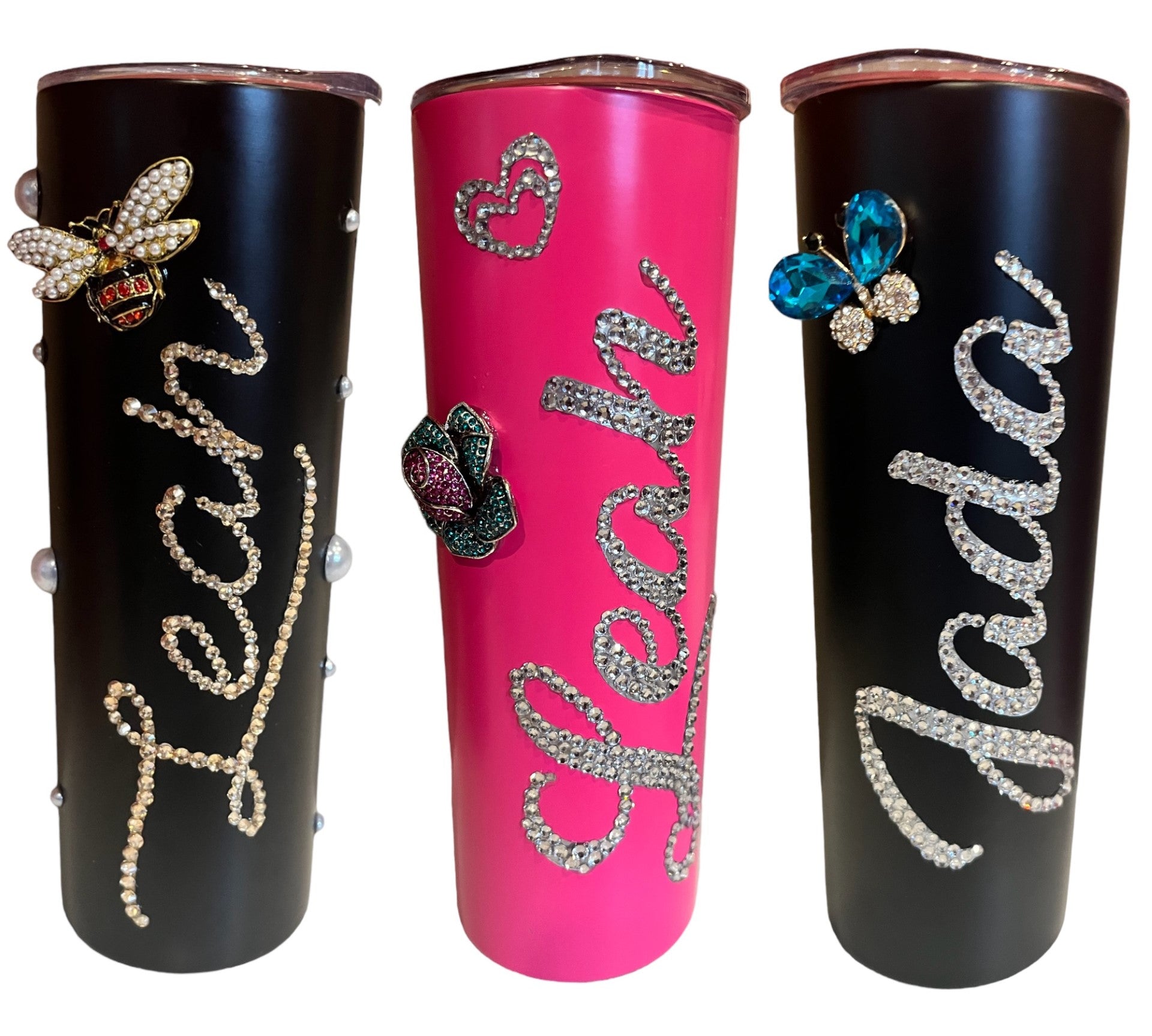 Personalized Tumbler W/ Rhinestones & Jewel (20oz)