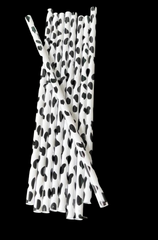 Cow Print Plastic Straw