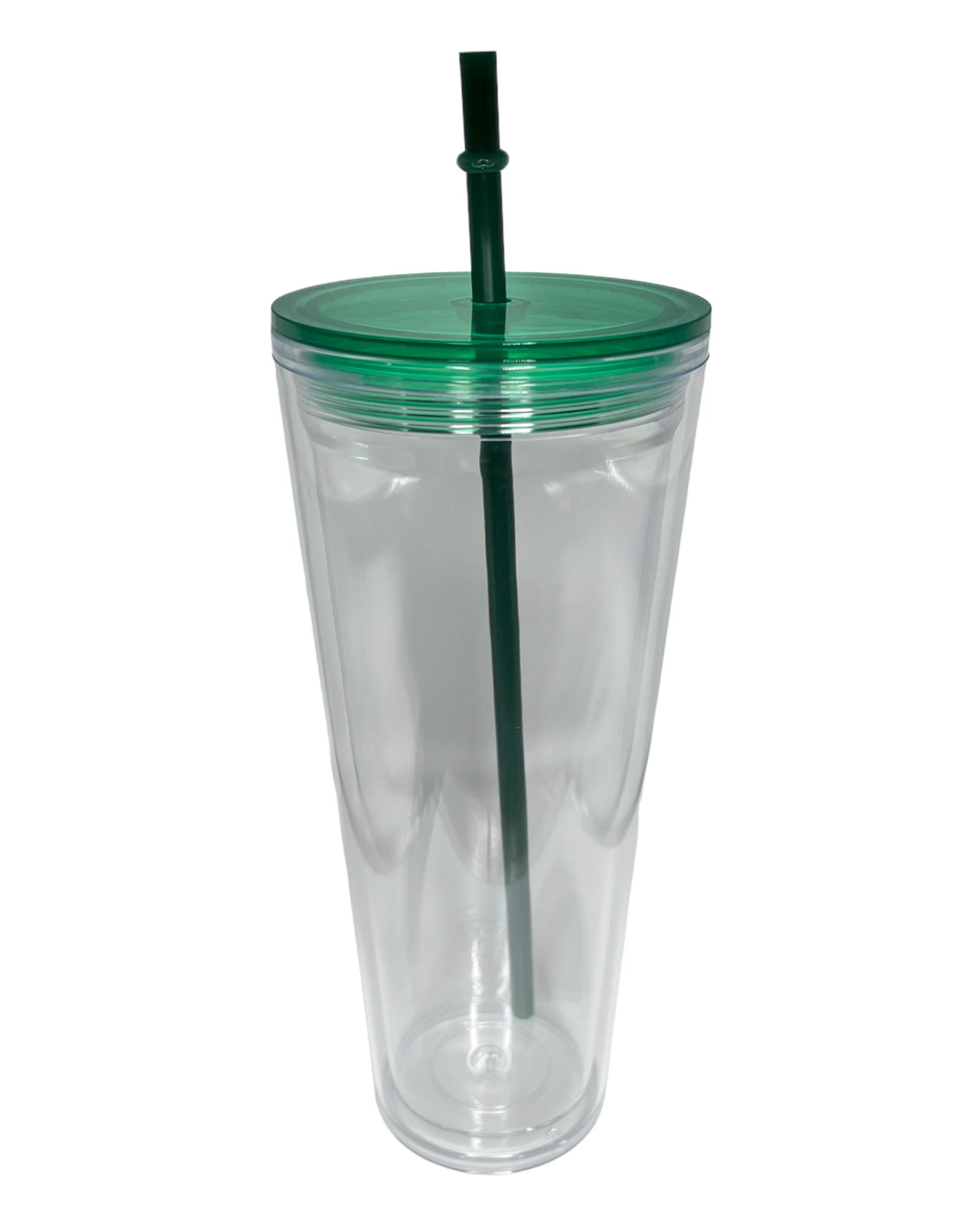 Single Double Walled Clear Acrylic Plastic Tumbler (24oz)