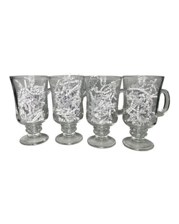 Clear Glass Irish Coffee Mugs 4-Pack (8oz)