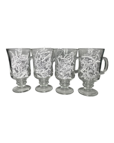 Clear Glass Irish Coffee Mugs 4-Pack (8oz)