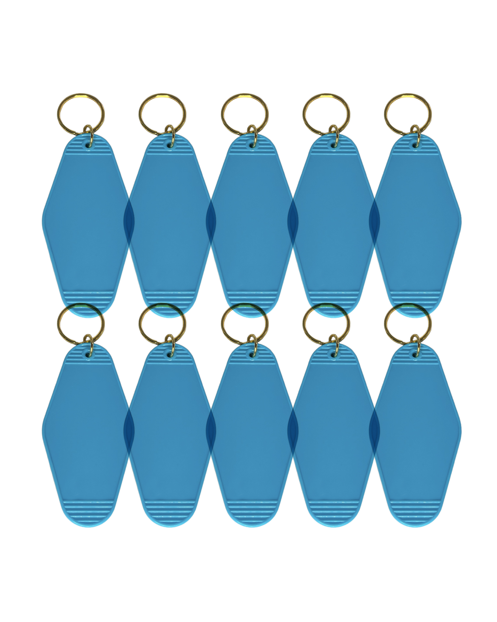 10-Pack Blue Motel Keychain