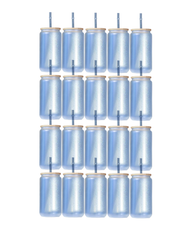 20-Pack Blue Color Changing Frosted Glass Sublimation Tumbler W/Lid (16oz)