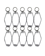 10-Pack Clear Motel Keychain