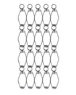 20-Pack Clear Motel Keychain