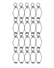 20-Pack Clear Motel Keychain