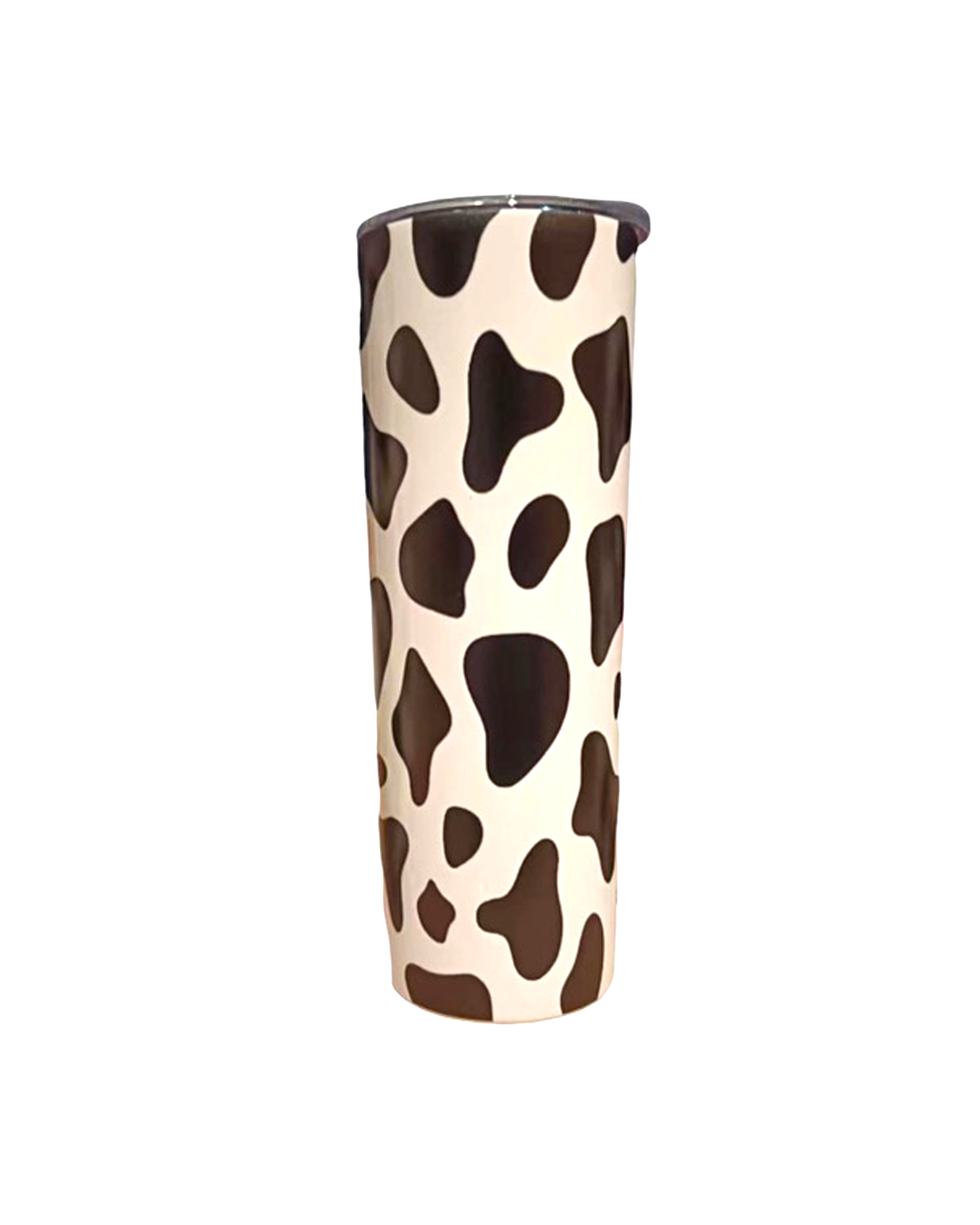 Cow Print Double Wall Sublimation Tumbler W/ Name In Rhinestones (20oz)