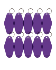 10-Pack Dark Purple Motel Keychain