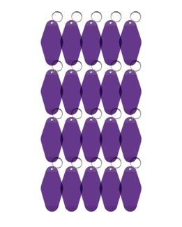 20-Pack Dark Purple Motel Keychain
