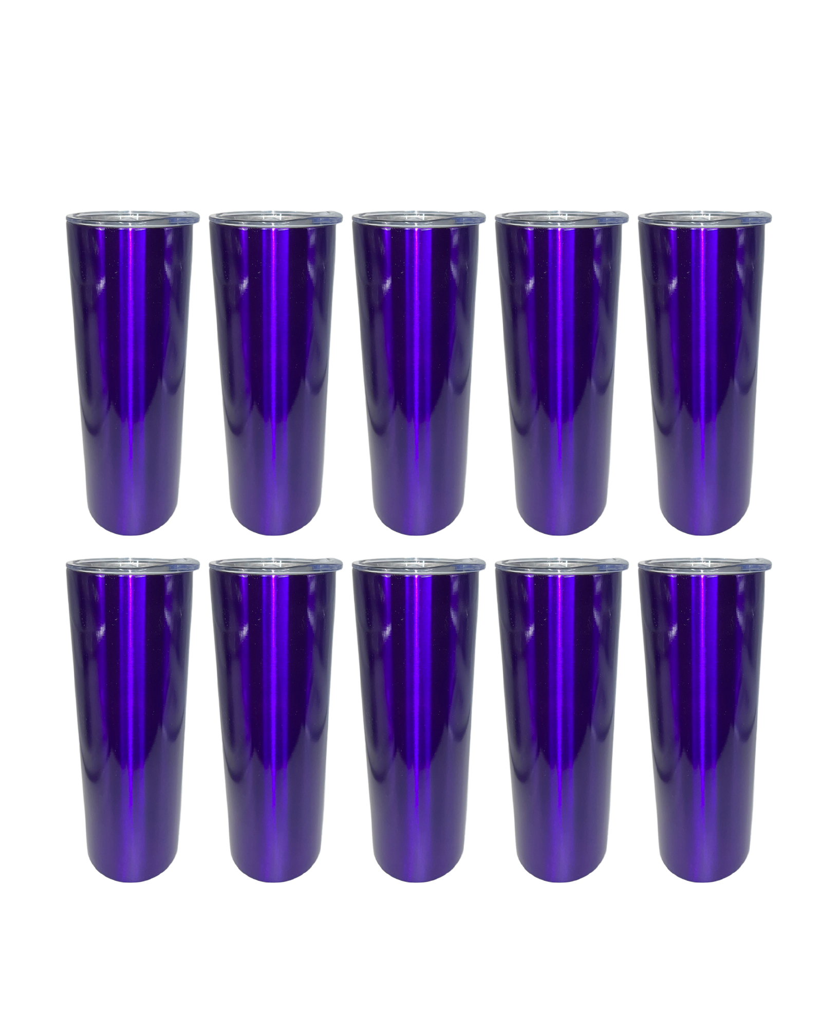 10-Pack Deep Purple Double Wall Skinny Tumbler (20oz)