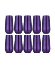 10-Pack Deep Purple Stainless Steel Double Wall Tumbler (6oz)