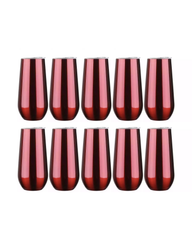 10-Pack Deep Red Stainless Steel Double Wall Tumbler (6oz)