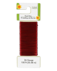 Red Floral Garden Colored Wire (100 ft)