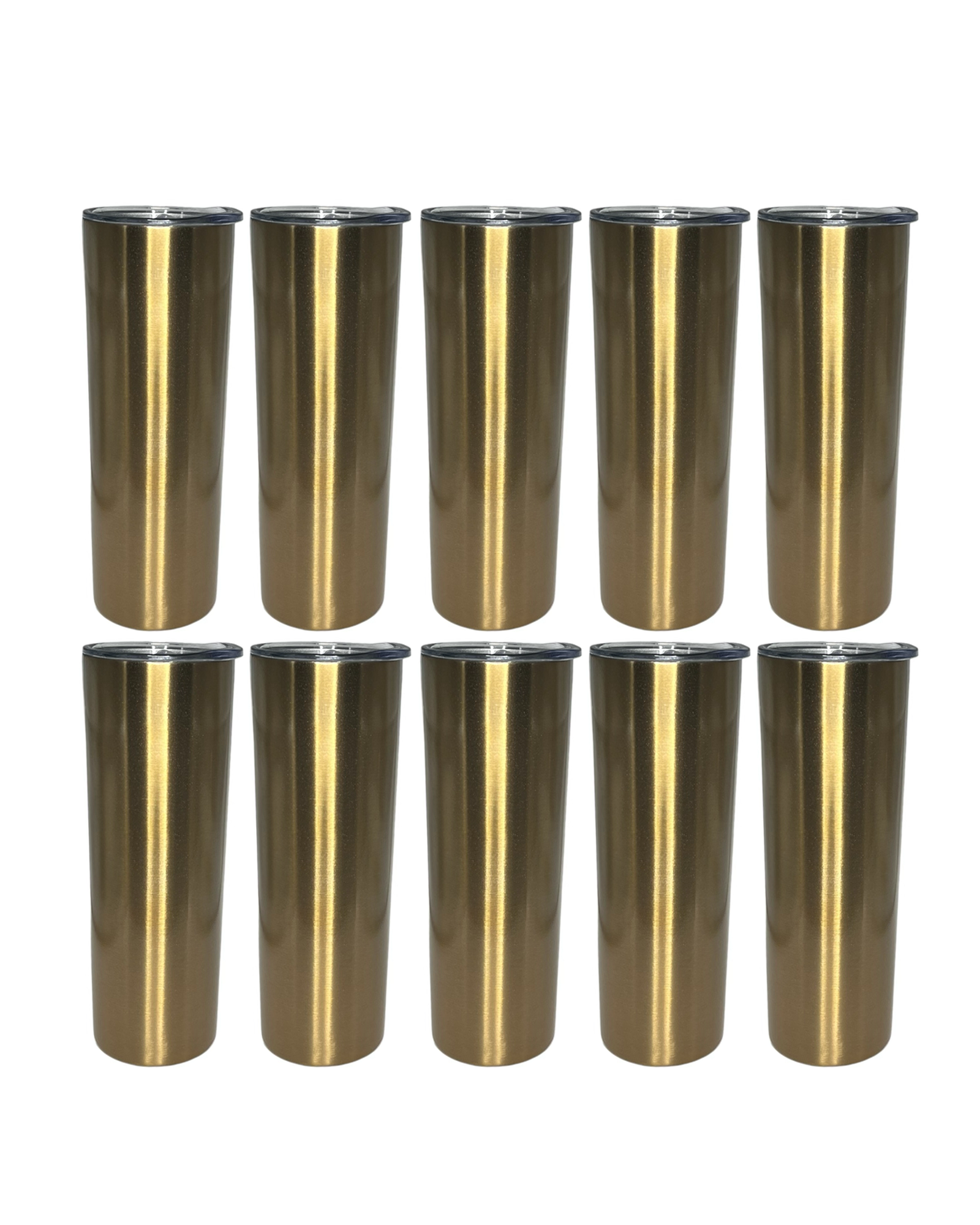 10-Pack Gold Double Wall Skinny Tumbler (20oz)