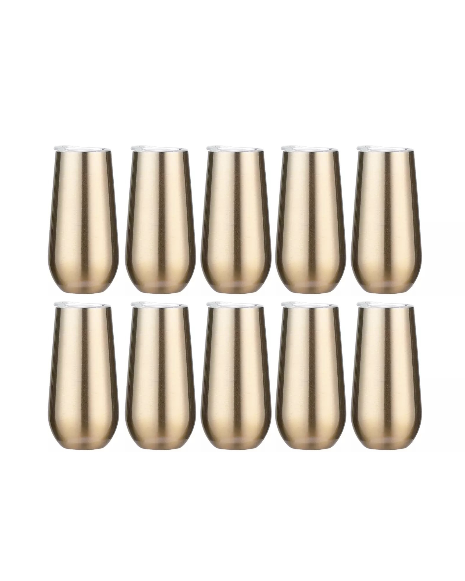 10-Pack Gold Stainless Steel Double Wall Tumbler (6oz)