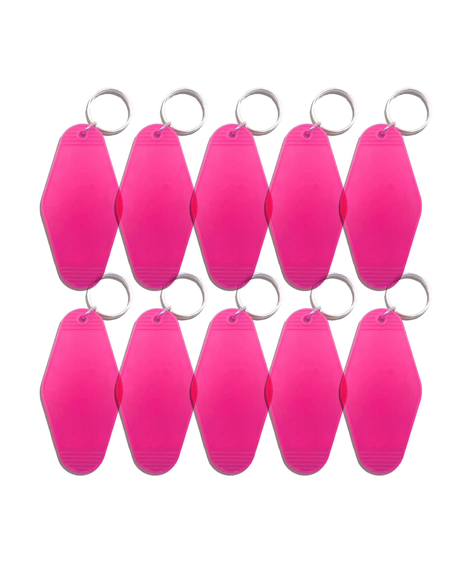 10-Pack Hot Pink Motel Keychain