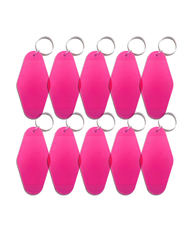10-Pack Hot Pink Motel Keychain