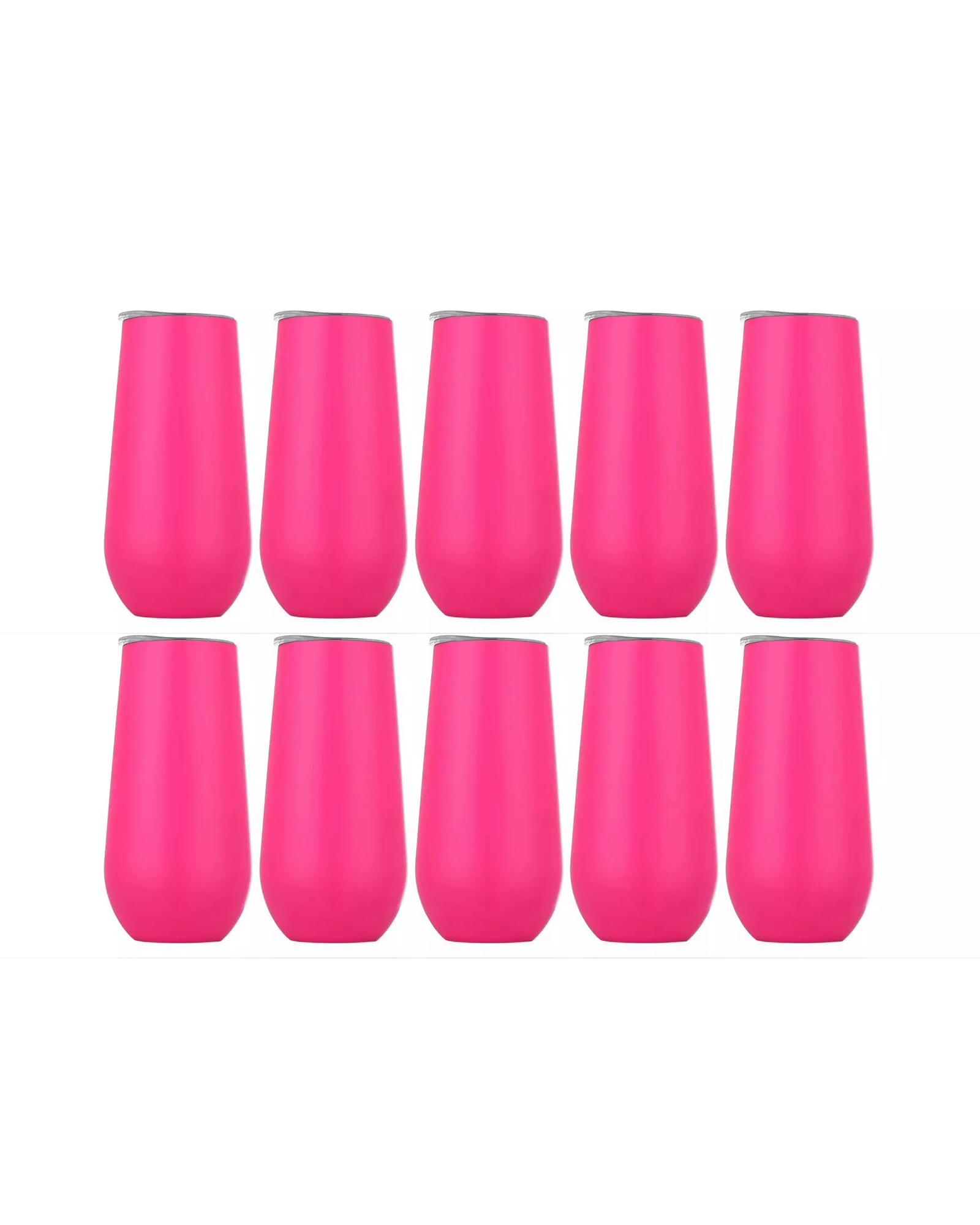 10-Pack Hot Pink Stainless Steel Double Wall Tumbler (6oz)