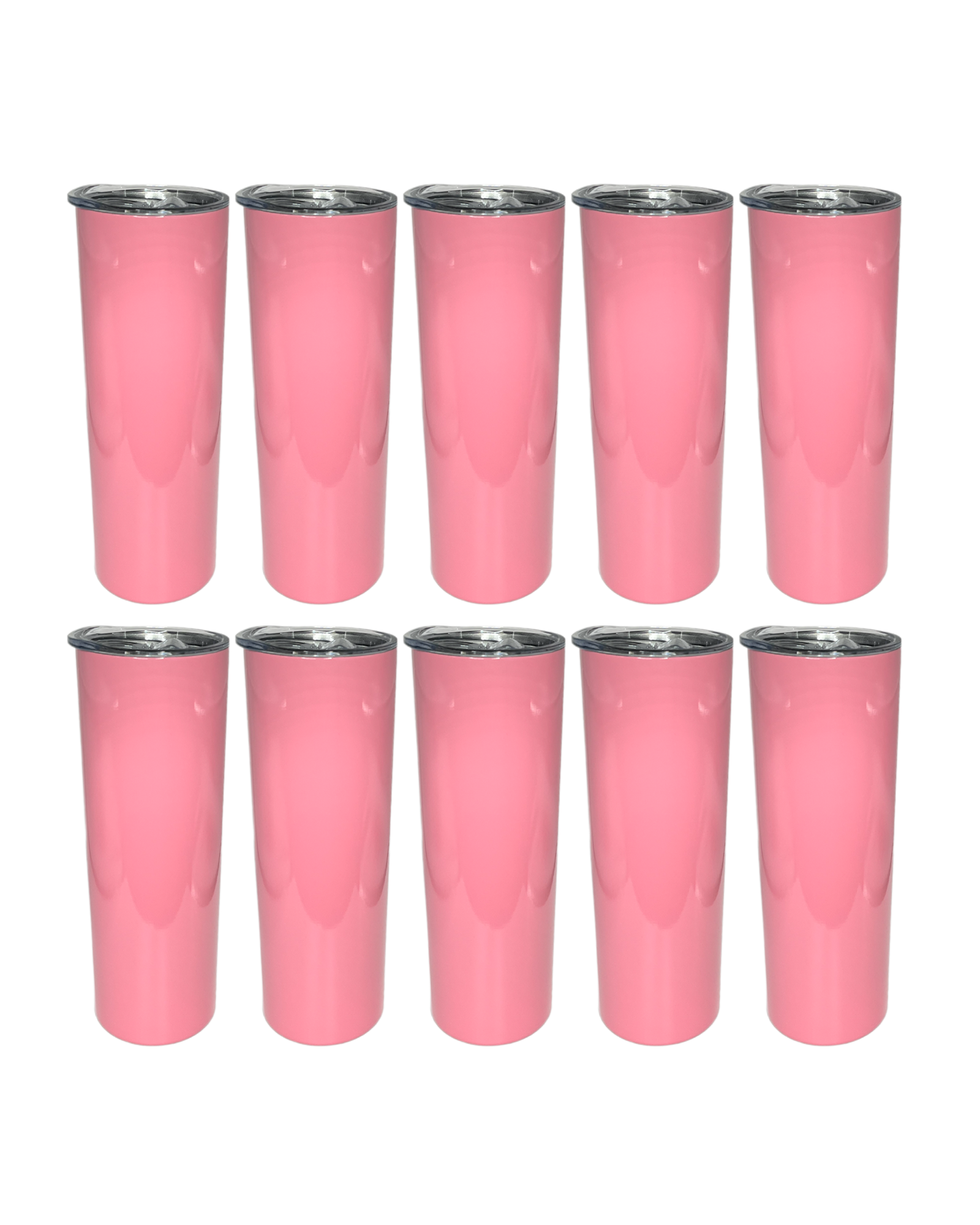 10-Pack Light Pink Double Wall Skinny Tumbler (20oz)