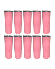 10-Pack Light Pink Double Wall Skinny Tumbler (20oz)