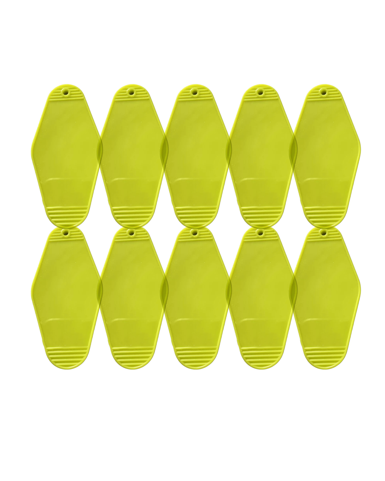 10-Pack Lime Yellow Motel Keychain