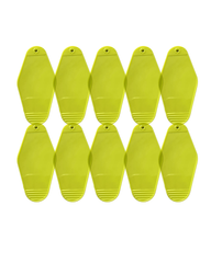10-Pack Lime Yellow Motel Keychain