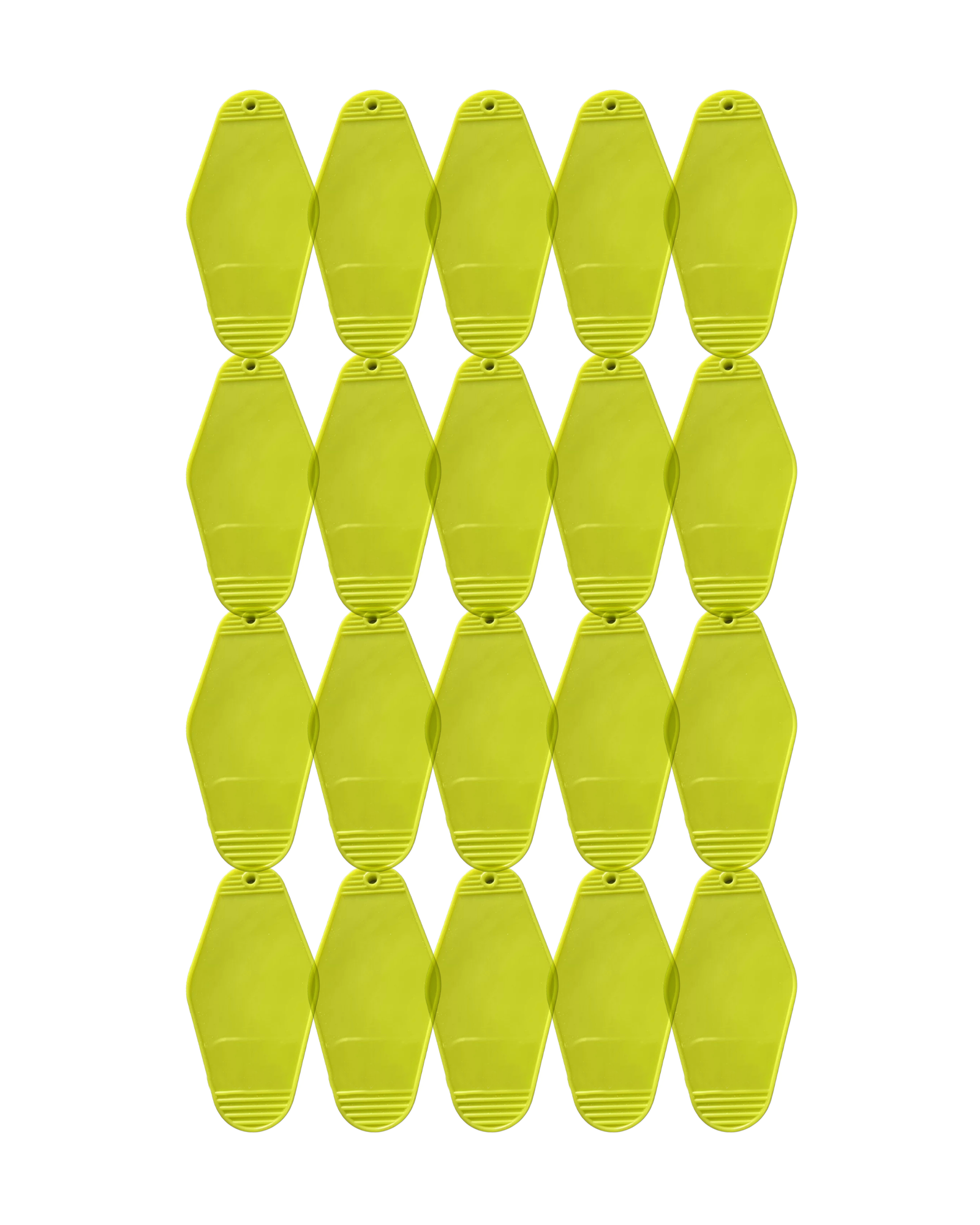 20-Pack Lime Yellow Motel Keychain