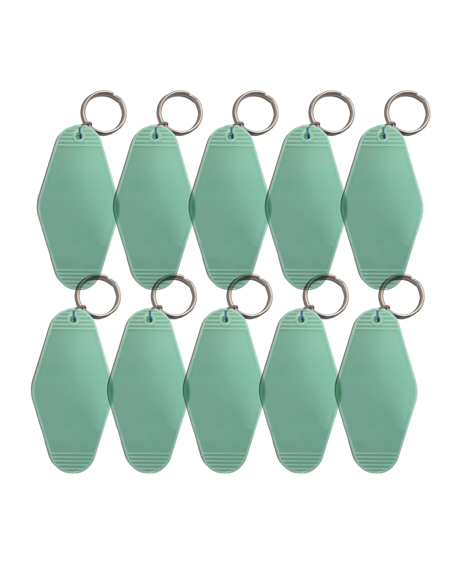 10-Pack Sage Green Motel Keychain