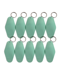 10-Pack Sage Green Motel Keychain