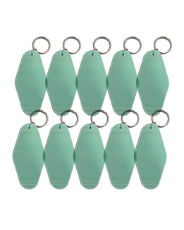 10-Pack Mint Green Motel Keychain