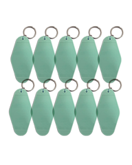 10-Pack Mint Green Motel Keychain