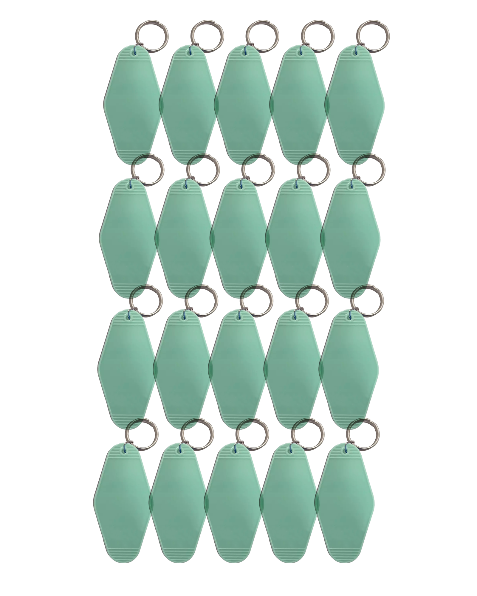 20-Pack Mint Green Motel Keychain