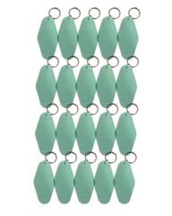 20-Pack Mint Green Motel Keychain