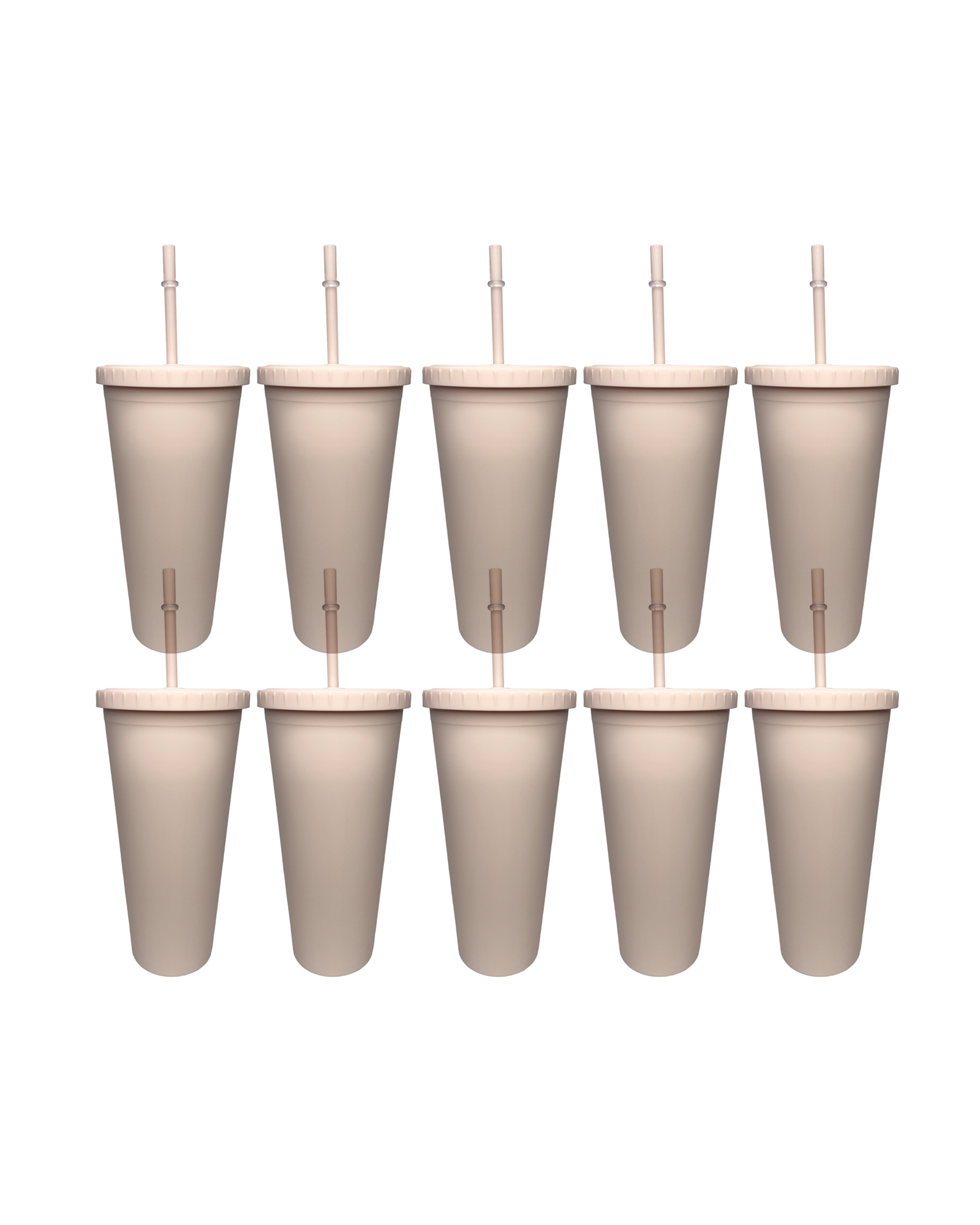 10-Pack Nude Double Wall Matte Tumbler (24oz)