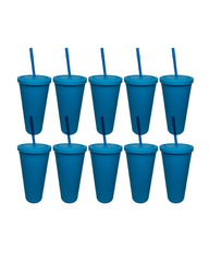 10-Pack Teal Double Wall Matte Tumbler (24oz)
