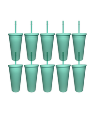 10-Pack Mint Green Double Wall Matte Tumbler (24oz)