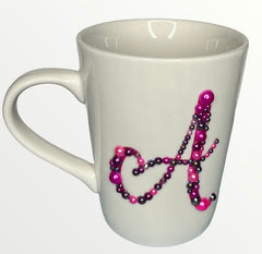Initial Pearl Bling Mug
