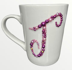 Initial Pearl Bling Mug