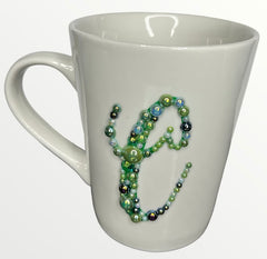 Initial Pearl Bling Mug