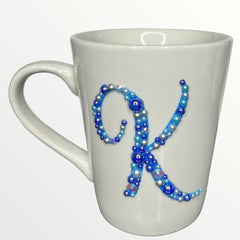 Initial Pearl Bling Mug