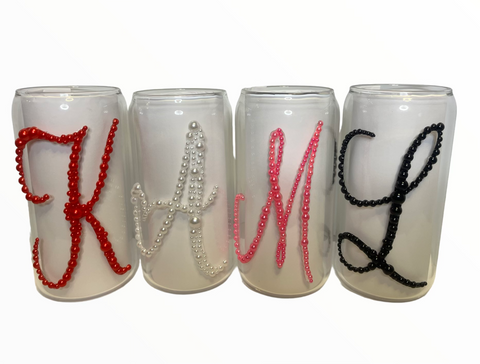 Initial Glass Cup (16oz)