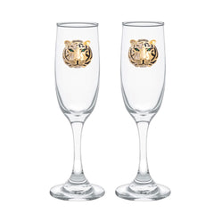 Queen of the Jungle Blinged Champagne Flutes (2)