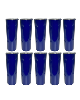 10-Pack Royal Blue Double Wall Skinny Tumbler (20oz)